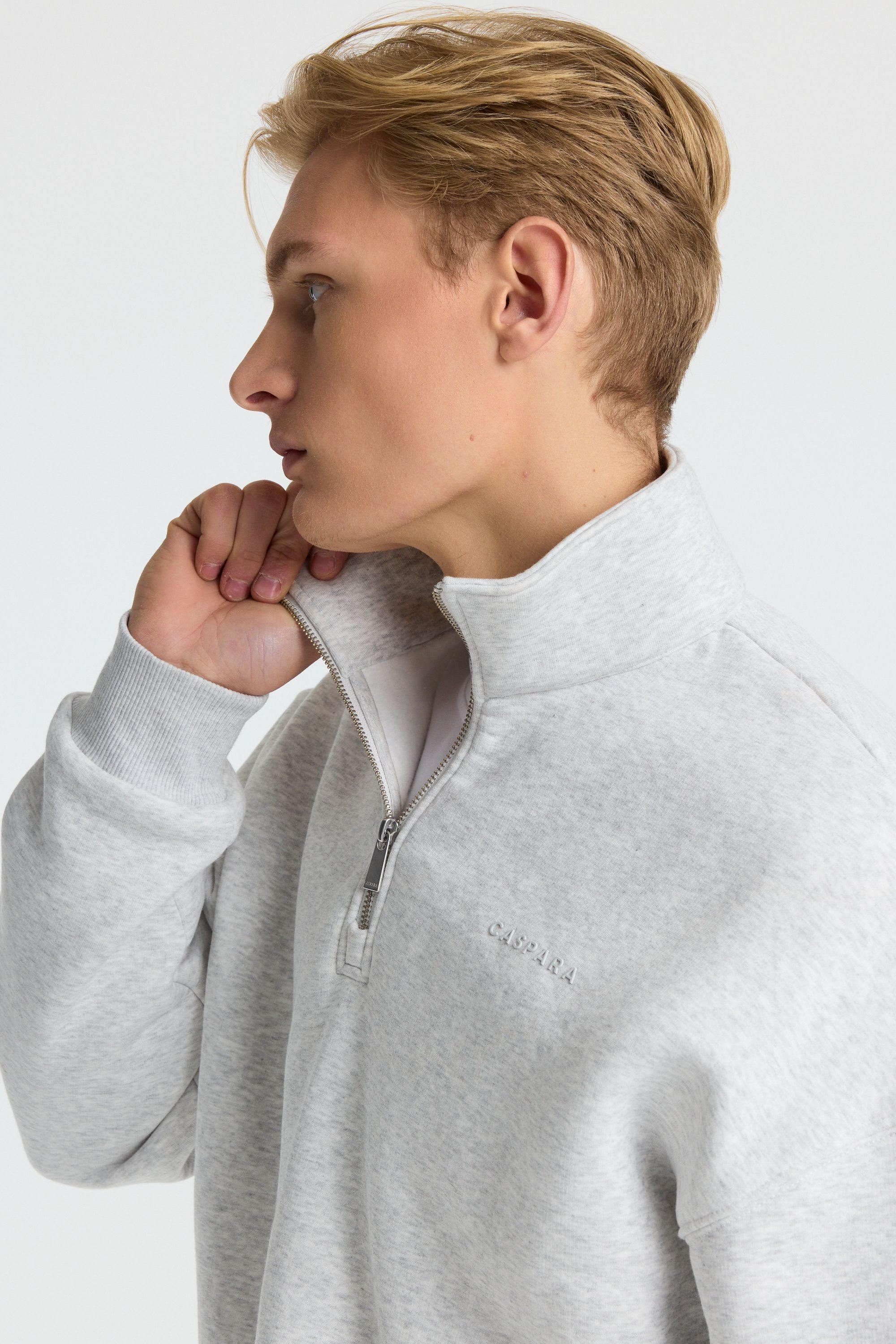 M. 1/4 Zip - Grey Melange